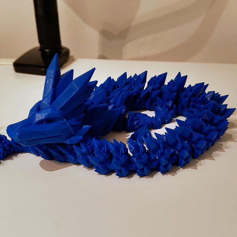 Mesmerizing Crystal Articulating Dragon Fidget Toy | 3D Printed Stress Relief 3