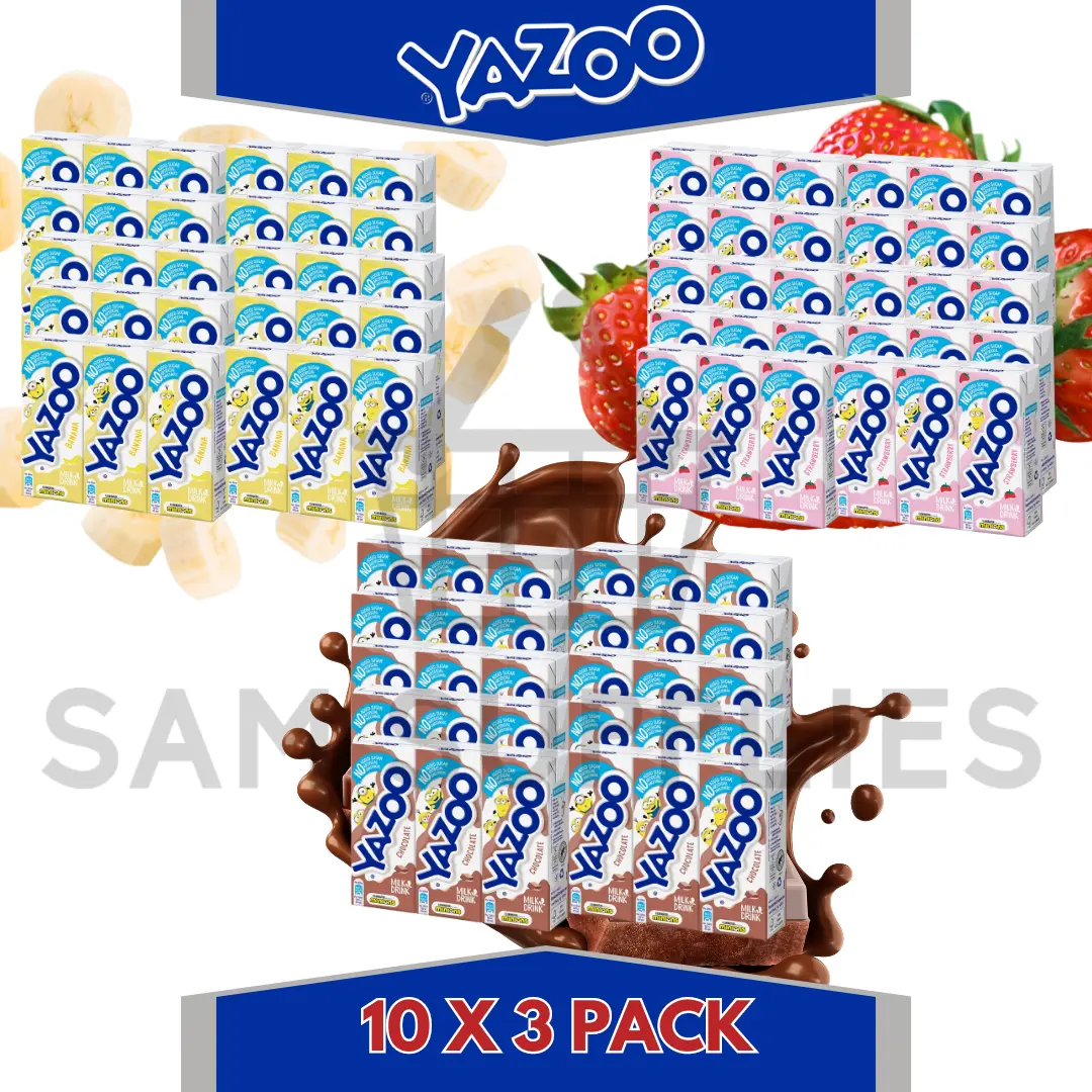 Yazoo Kids Milk Drink All Variety 3 Pack 200ML X 10 Bulk Pack Beverage