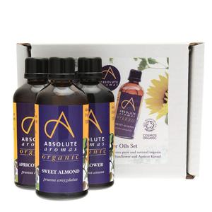 Absolute Aromas 3 Pack Organic Carrier Oils 3 x 100ml