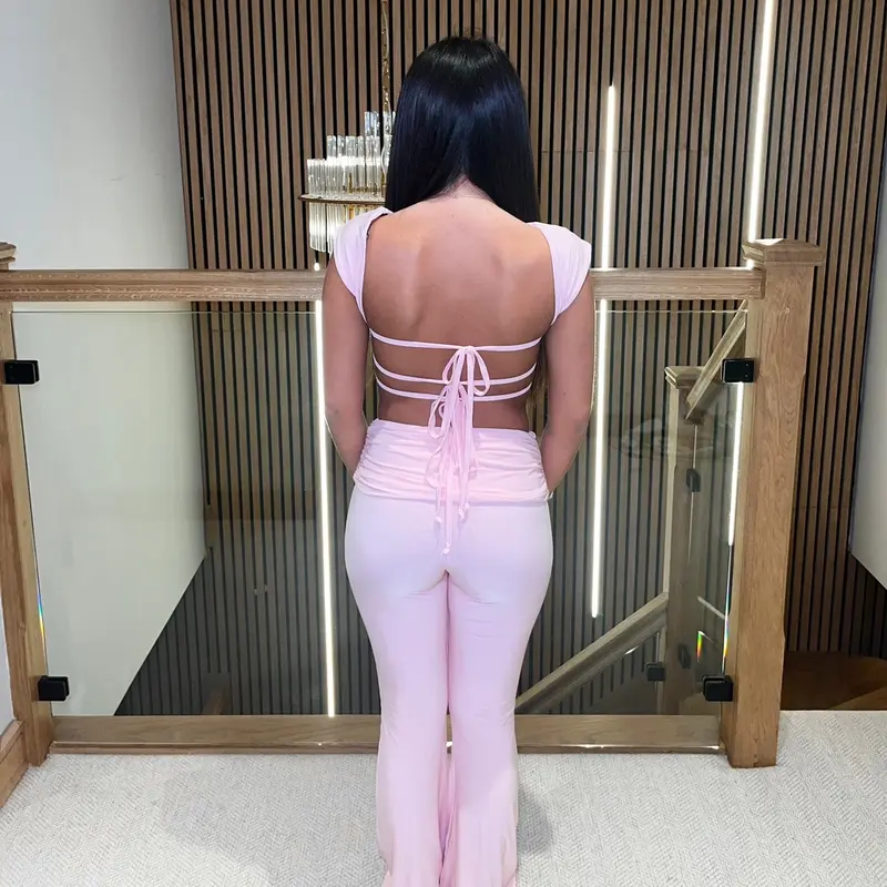 Annabel Slinky Two Piece Flared Set, Short Length, All Seasons Matching Womenswear Matching Womenswear 6