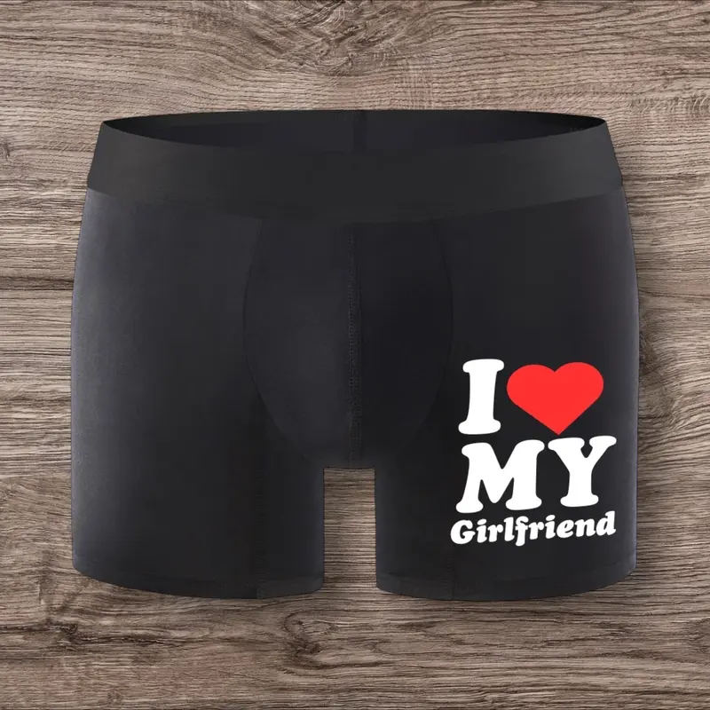 I Love My Girlfriend Boxers, Holiday Underwear, Novelty Boxers, Valentines Day 7