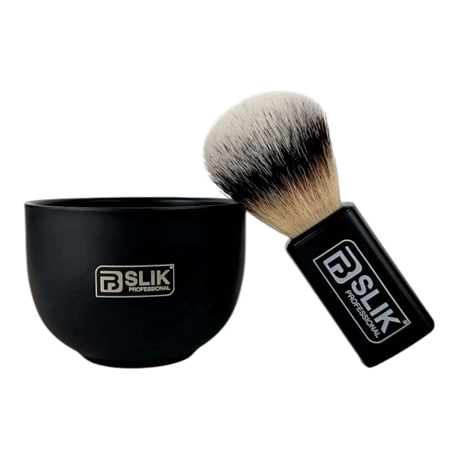 Black Handle Shaving Brush & Shaving Bowl