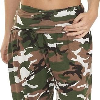 Women Printed Leopard Army Elasticated Plus Hareem Trouser 2