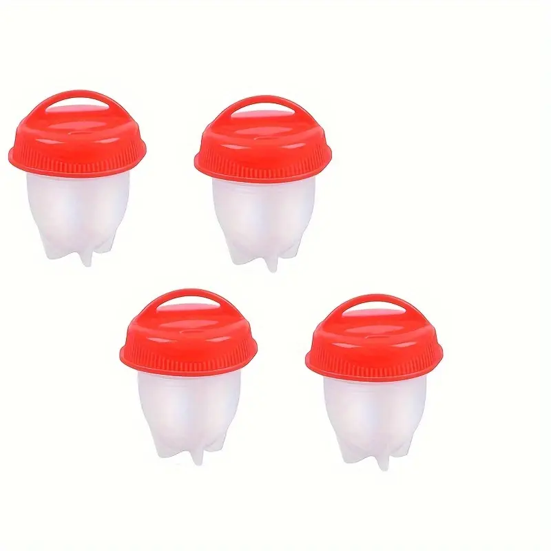 4/10pcs Cooking Egg Boiler Egg Steamer Non-Stick Silicone Egg Cup High Temperature Resistant Egg Steamer Kitchen Tools Utensils 5
