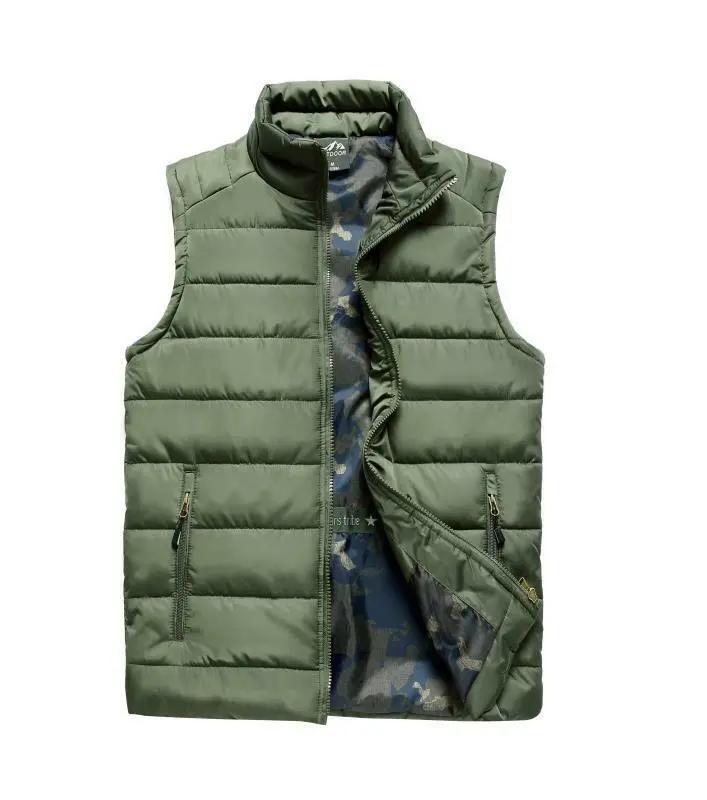 Mens Quilted Padded Gilet Outdoor Sleeveless Coat Bodywarmer Military Jkt S-2XL 2