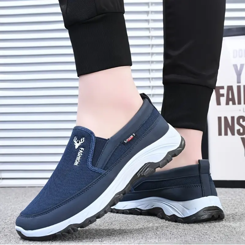 Men's Trendy Slip On Loafer Shoes, Comfy Non Slip Durable Breathable Walking Shoes For Men's Outdoor Activities 6