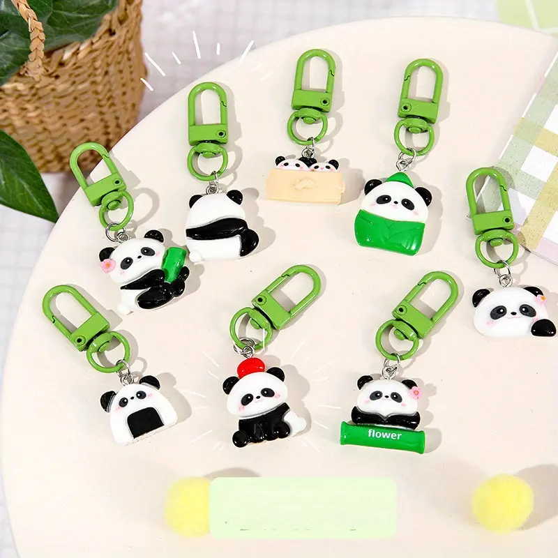 Product Introduction of (Giveaway) 1pcs Cute Cartoon Panda Keychains, Aluminum Alloy Uncharged Key Ring Charms for Backpacks, Bags, Perfect Gift for Family and Friends 0