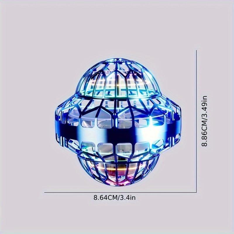 Cosmic Hover Ball Toy - Hand-Controlled Flying Disc with LED Lights, Fun Mini UFO, Perfect Birthday for Boys and Girls (Blue) 6