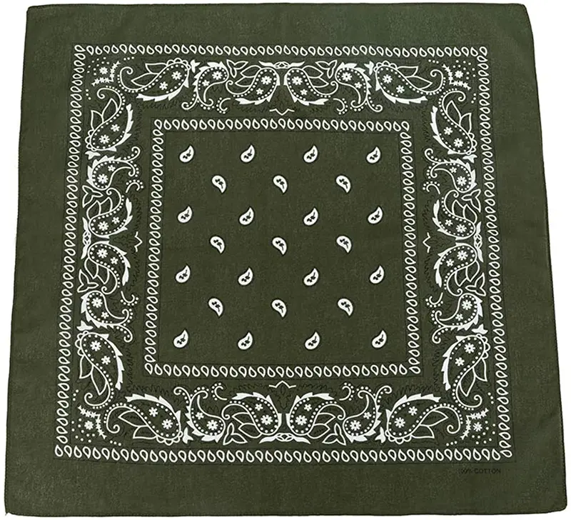 World of Shawls Cotton Paisley Bandanas Headband Scarf Print, Fashion Hair Accessory, Sports, Multifunctional 1