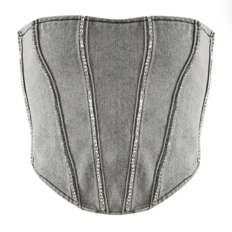 VELLORA - corset embellished top