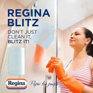 Regina 24 Rolls Blitz Kitchen Towel Super Strong 3 Ply 70 Sheets per roll Amazing Value Kitchen Soft Pattern Cleaning Household kitchen rolls 2
