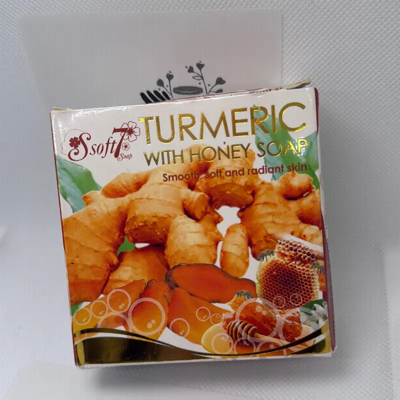 Soft 7 Turmeric and Honey Soap for face and Body Care and Comfort Gentle Skin Repair 1