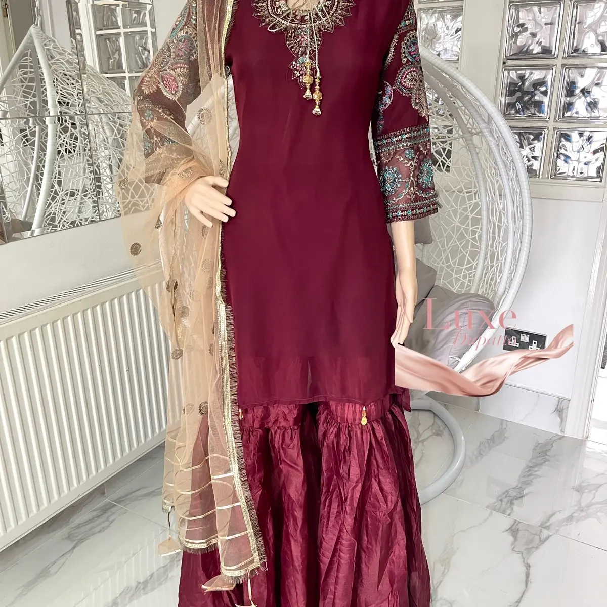 Crushed Sharara style suit
