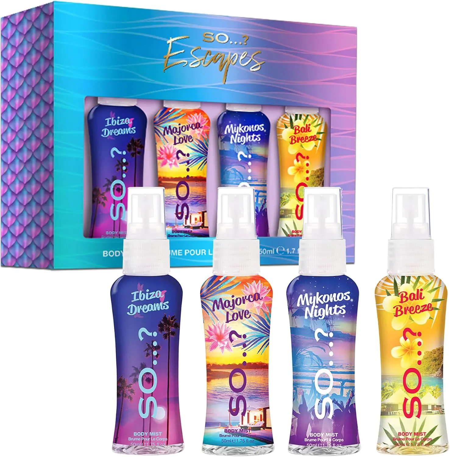 Women's Fragrance Gift Set & 4 x 50 ml Luxury Spray Collection