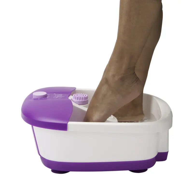 Sensio Spa Foot Spa Massager Pedicure Bath Nine accessories Pamper Your Feet with Heat Bubbles and Massaging Tools All In One Home Salon Therapeutic Massage Tub Pedicure Set White Purple 7