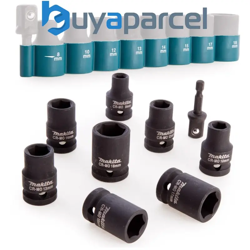 Makita TD127D 18v Li-Ion G-Series Cordless Impact Driver Bare + 9pc Socket Set 8