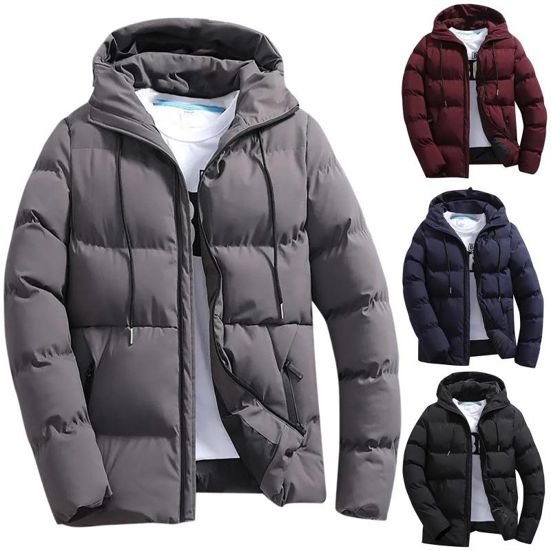 【2025】Fashion Parkas Men Winter Overcoat Men's Casual Jacket Warm Hooded Thick Puffer Coat Outwear Business Hombre Menswear Tops 0