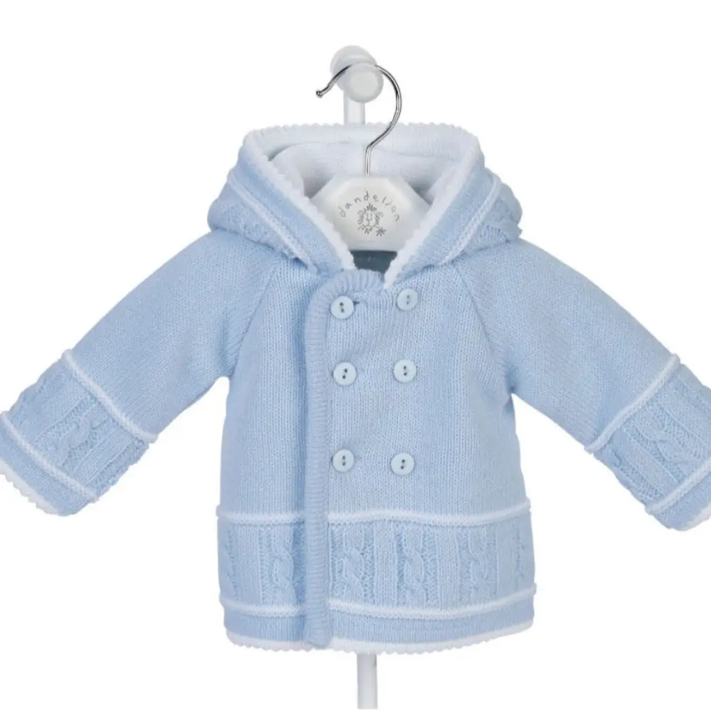 Sky Blue Knitted Baby Jacket