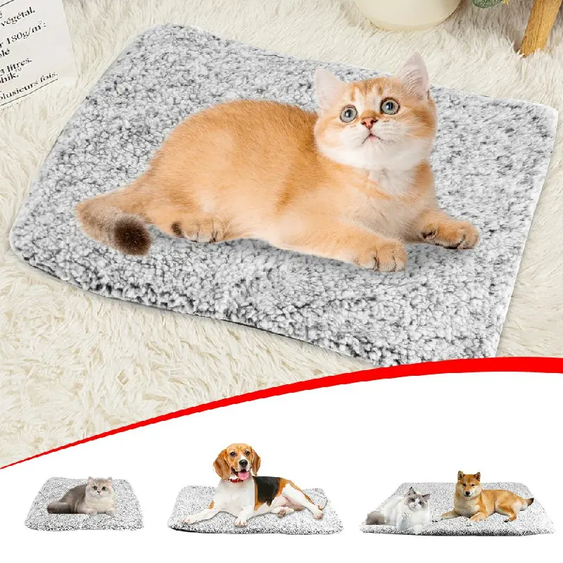 Self Heating Pet Pad Extra Warm Cat Dog Mat Thermal Pet Bed with Removable Cover for Indoor Outdoor Pets - L 4