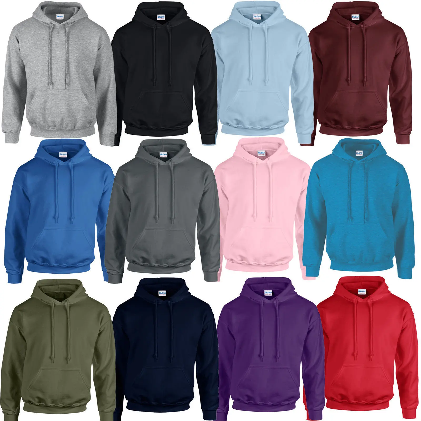 New Unisex Black Fleece Jumper Hoodie for Men - Workwear Plain Top XS-6XL - Menswear, Sweaters Cotton Fabric Garment Matching Garment Matching Ribbed Original