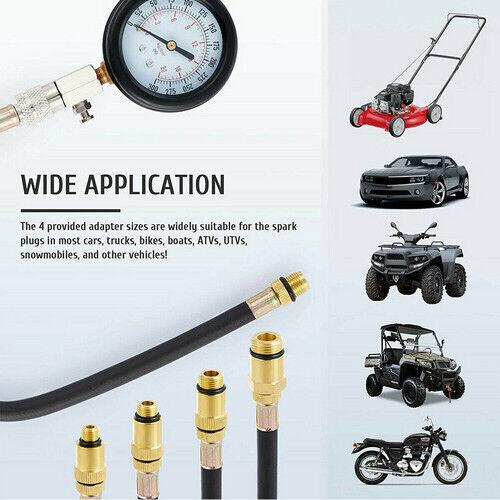 Product Introduction of Petrol Engine Cylinder Pressure Tester for Car Compression Test Gauge Kit Set UK 4