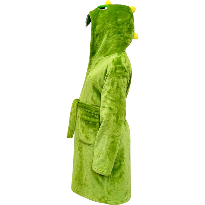 A2Z 4 Kids Girls Boys Bathrobes Crocodile Face Robe Soft Plush Fleece Nightgown Kids Animal hooded Towel Dressing Gown Fluffy & Cosy Hooded Lounge Robe Unisex Animal Novelty Bathrobe 3-14 Yrs 2