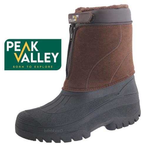 MENS SNOW BOOTS WINTER WATERPROOF MUCKER THERMAL LADIES SKI WELLINGTONS FUR WARM ZIP WOMENS GRIP SOLE STABLE HORSE RIDING DOG WALKING 3