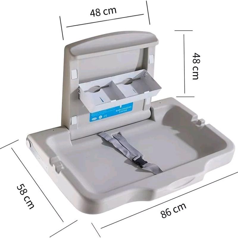 Modundry Baby Changing Table, Fold Down, Horizontal Wall Mounted 5