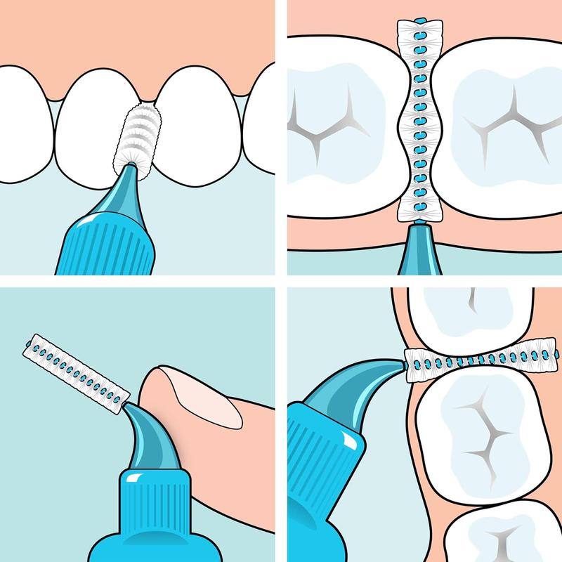 TePe Interdental Brush, Original, Yellow, 0.7mm/ISO 4, 8pcs, efficient Cleaning Between Teeth, Plaque Remover and Dental flosser for Small Gaps Oral Pack Comfort Cleanser 3