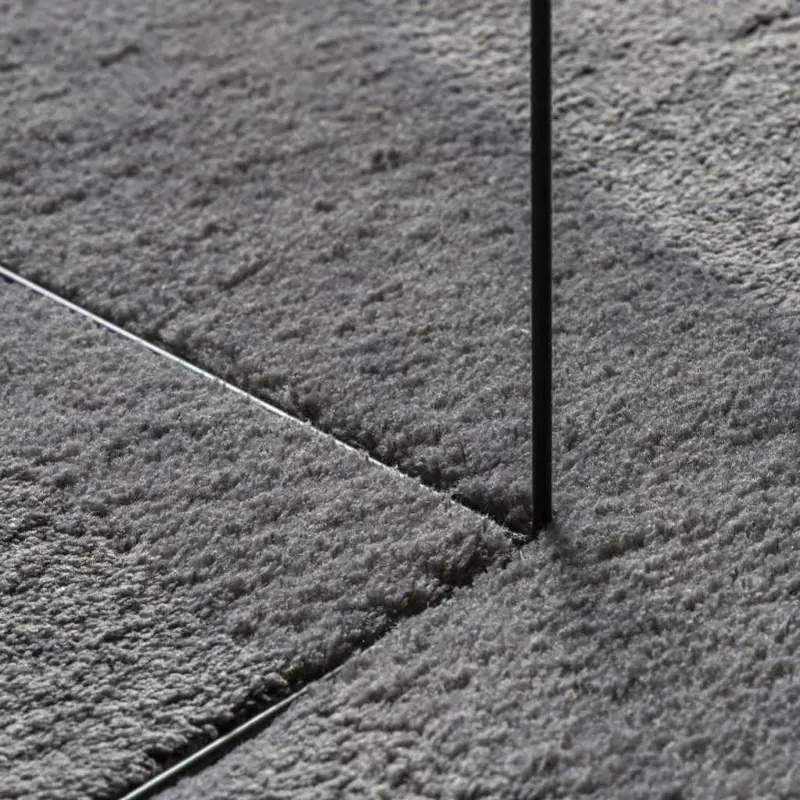 Soft Washable Anthracite Short Pile Area Rug 80x250 cm Stylish Modern Design 5