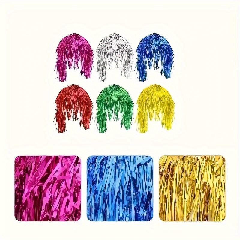6pcs Funky Colorful Wigs for Cosplay - Perfect for Disco Parties & Birthday Celebrations, Fun Party Hats Included 4