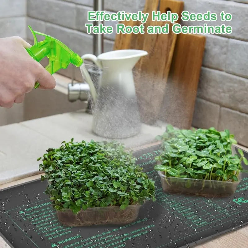 Seedling Heat Mat 10 x 20.75 in 2 Pack,Waterproof Heat Mat for Seed Starting,Plant Heating Mats for Seedling Germination,Hydroponic Plant,Reptile 6