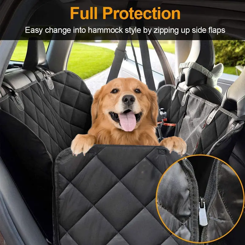 Heavy Duty 600D Waterproof Pet Car Seat Cover Dog Mat Rear Back Seat Hammock UK 5
