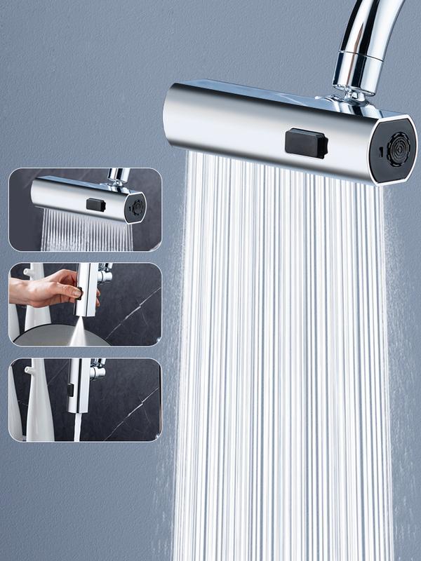360° Swivel Tap Aerator 4 In 1 Kitchen Faucet Sink Tap Bathroom Spray Head Attachment Attachment Waterfall 15-22mm Water Saving Splash Proof 3