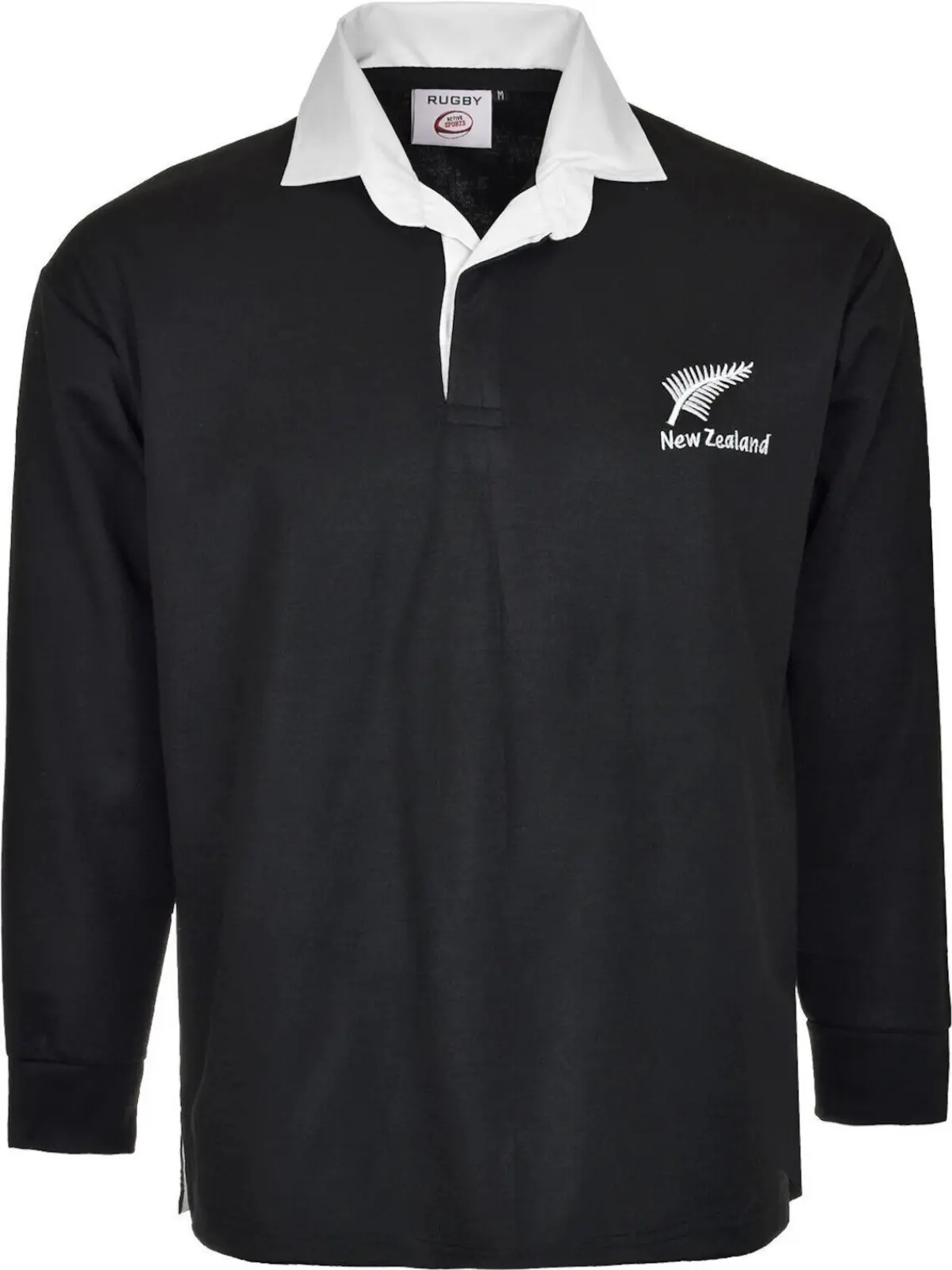 Child Black New Zeeland Rugby Shirt Long Sleeve Kids Sports Jersey Unisex