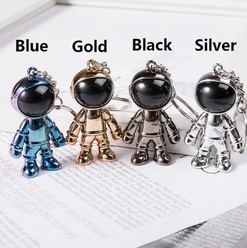 Handmade 3DKeychain Space Robot Astronaut Astronaut Man Gift Present Occassion Gold Silver Black Blue For Him Anniversary Birthday 1