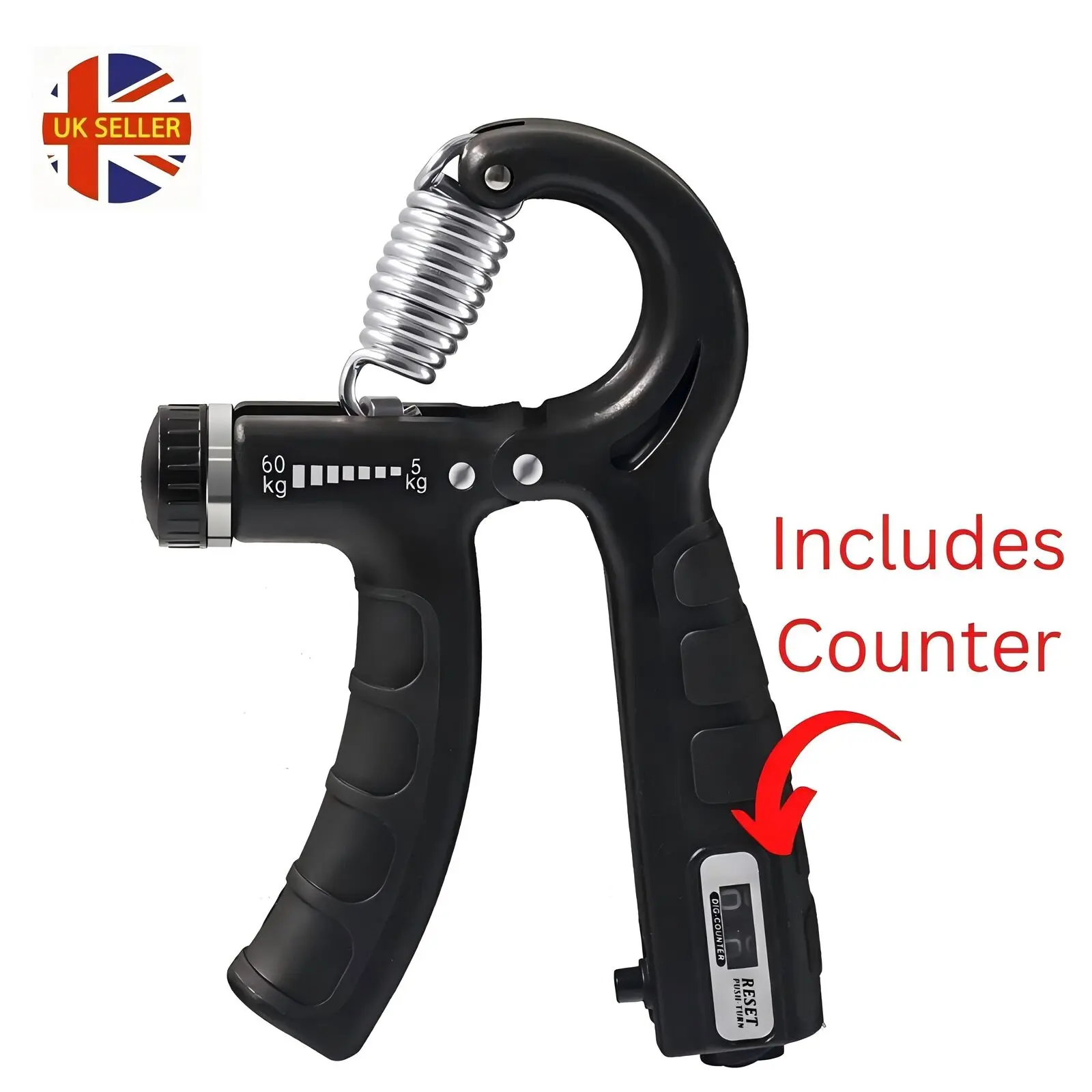 5-60KG Sport Hand grip Strengthener Adjustable Forearm Trainer Finger exerciser