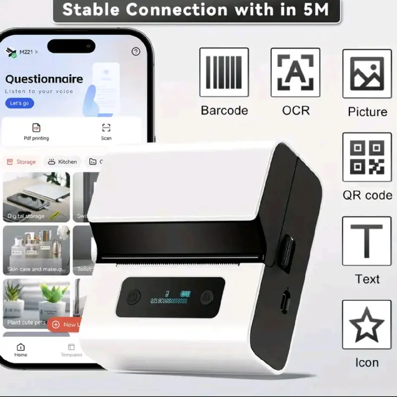 Thermal Printer - Ink Free - Compact and Portable 1