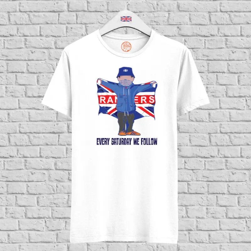 Rangers Every Saturday We Follow White Organic Cotton T-Shirt