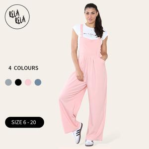 RELA RELA Adjustable Strap Button Multiple Pockets Casual Overalls Hourglass Dungarees UK 6-20 Comfortable Womenswear Spring Suits Winter Women Lady Comfort