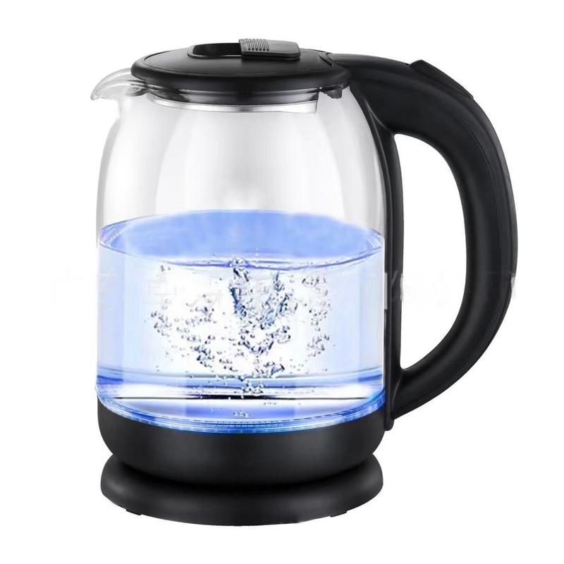 Electric Kettle 1.8L Glass 360 Black LED Illuminated Portable Jug Security UK - Household Kitchen Appliance 2