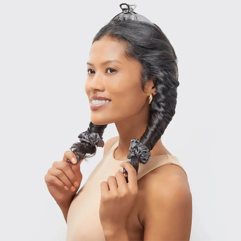 Kitsch Satin Heatless Curling Set - Charcoal 4