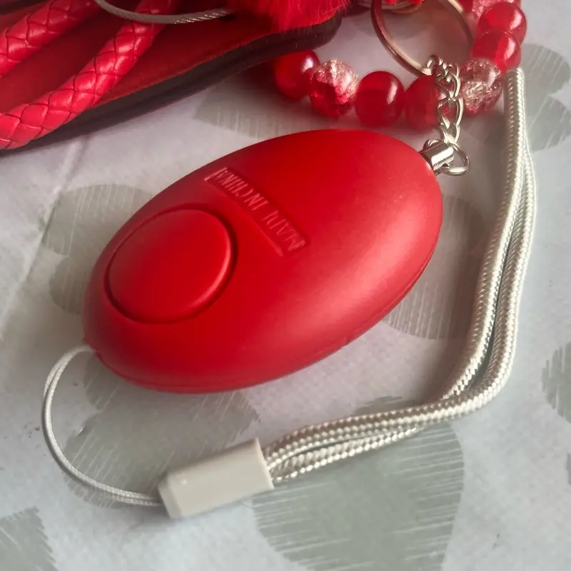 Safety Keychain with Key Holder, Anti Bac/Lipstick Case, Bottle Opener, Whistle, Pom Pom and Key Ring - Available in Multiple Colors custom 7