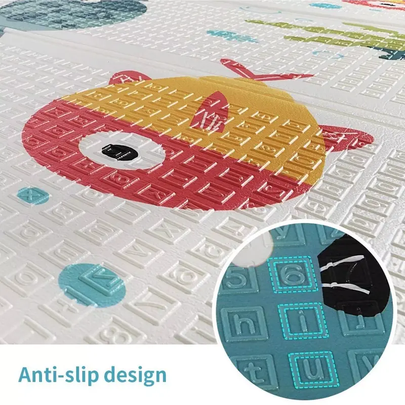 Foldable Baby Floor Play Mat Foam Double-Sided Waterproof Non-Slip Reversible 4