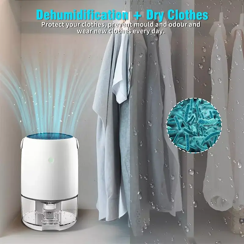 Dehumidifier For Home 1100ml Electric Mini Portable Condensation Moisture Damp 6