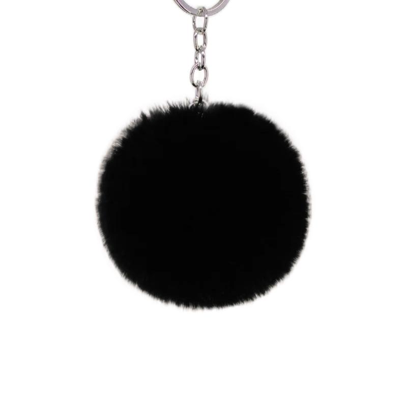 Furry Pom Pom Keychain Accessory - Stylish and Fun Keychain for Your Keys or Bag 8