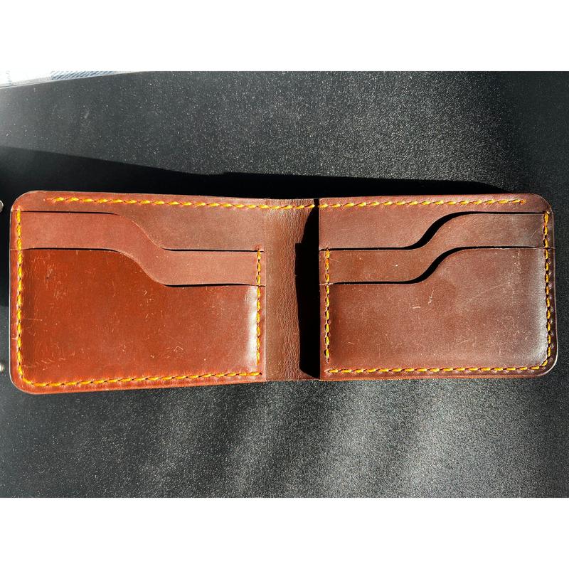 Handmade Leather Wallet - Basanti - Genuine Leather Wallet, Anniversary, Valentines Gift For Him, Men, Husband 4