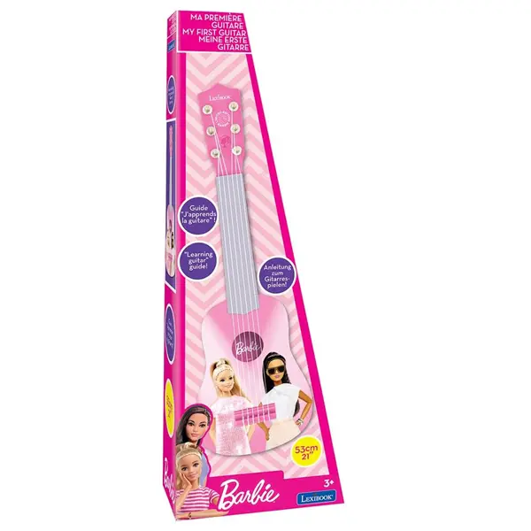 Lexibook Barbie, My First Guitar for Children with 6 nylon strings, 53cm long, Pink 3
