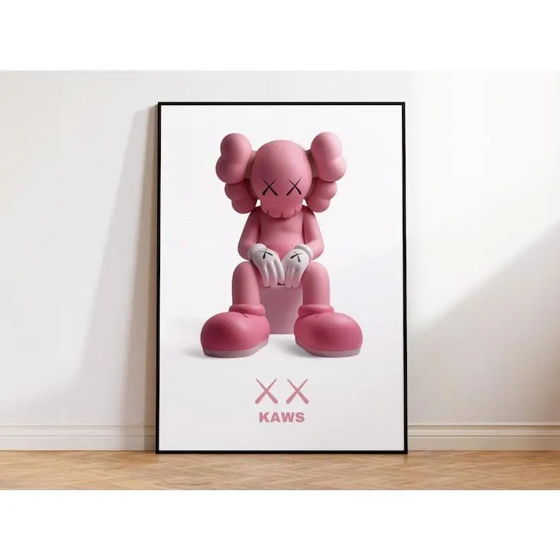 Kaws, Kaws poster, Kaws print, Kaws wall art, Hypebeast, Product without frame