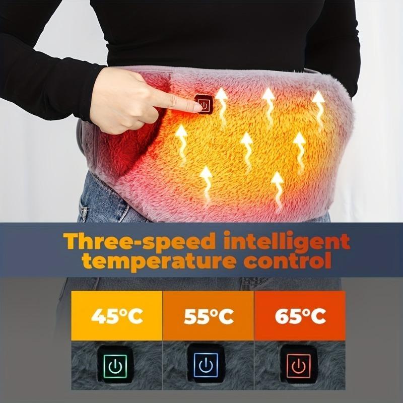 One-Size-Fits-Most USB Rechargeable Hand & Waist Warmer Belt with 3-Speed Adjustable Temperature Control, Soft Crystal Velvet, Easy to Clean and Hand Washable 1
